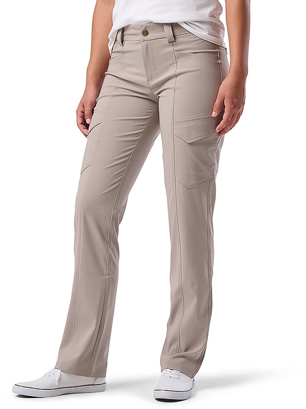 5.11 Tactical Shella Pant, Women's Straight-Leg Cargo, Beige, Size 12